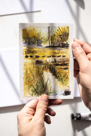 small watercolor landscape painting - Flavia Bennard