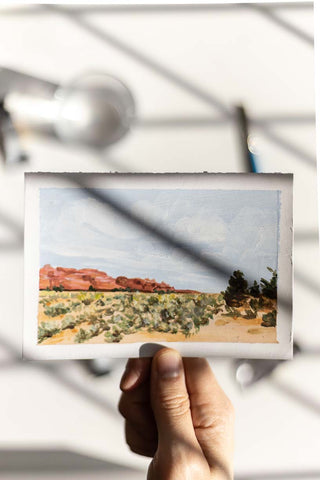 small landscape painting of Utah countryside - Flavia Bennard