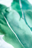 watercolour leaves green tea towel Flavia Bernardes Art