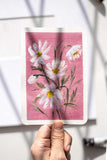 Mixed media watercolor flowers daisies - Flavia Bennard