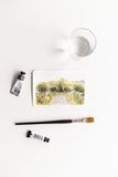 tiny Irish watercolour landscape painting - Flavia Bennard