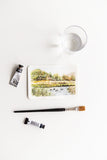 postcard size watercolour Ireland landscape - Flavia Bennard