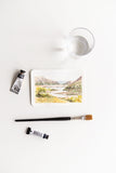 tiny Irish watercolour landscape painting - Flavia Bennard