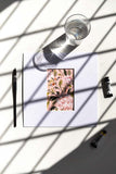 4x6 watercolor flowers painting on a white mat