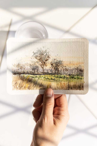 Postcard size watercolor landscape - Flavia Bennard