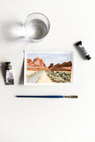 tiny acrylic landscape painting of Utah - Flavia Bennard
