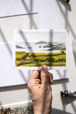 loose watercolor landscape Irish countryside - Flavia Bennard