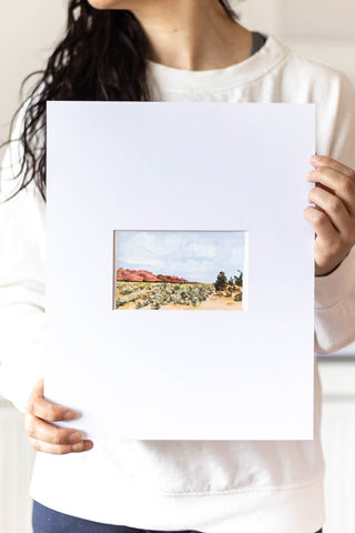 tiny acrylic landscape painting of Utah - Flavia Bennard