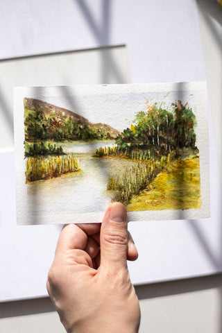 4x6 watercolour Ireland landscape - Flavia Bennard