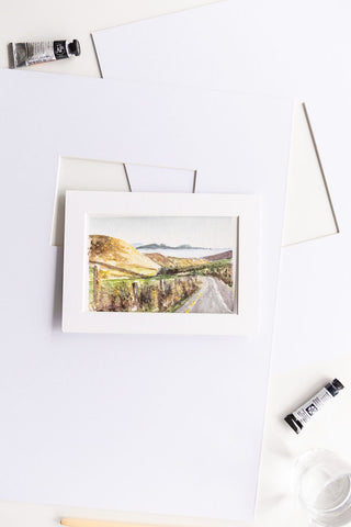 small watercolor Irish Landscape - Flavia Bennard