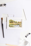 postcard size watercolour Ireland landscape - Flavia Bennard