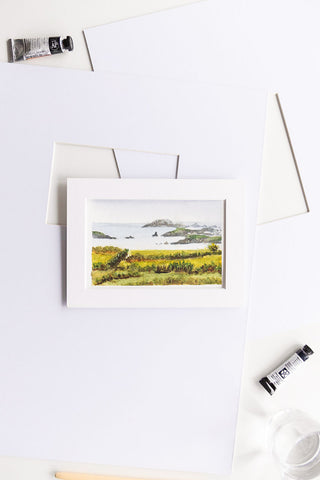 Ireland landscape postcard watercolor painting - Flavia Bennard