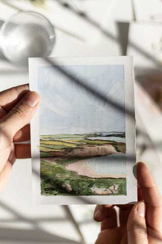 tiny Irish acrylic landscape painting - Flavia Bennard