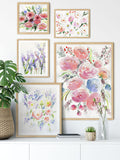 Watercolor flowers paintings Flavia Bennard