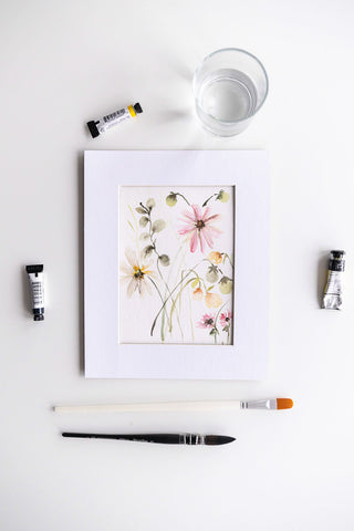 Flavia Bennard soft watercolor wild flowers