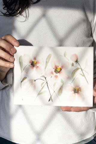Flavia Bennard watercolor wild flowers painting