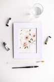 100 Days of Art Study no. 29 - Watercolor Flowers Painting