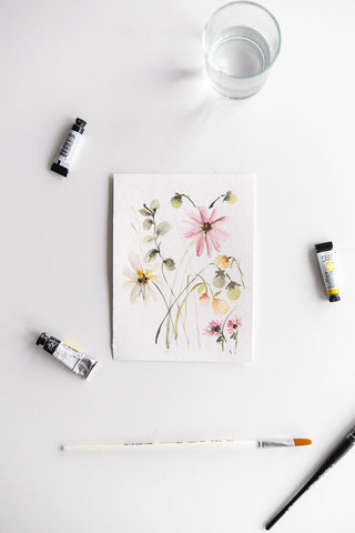 Flavia Bennard wild flowers watercolor bouquet