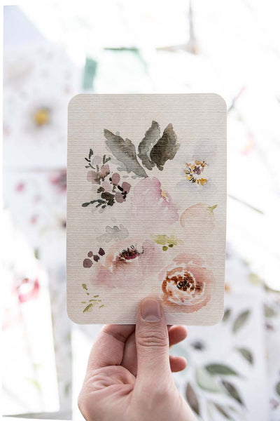 tiny watercolor floral painting Flavia Bennard