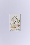 tiny watercolor flower painting on a large mat Flavia Bennard