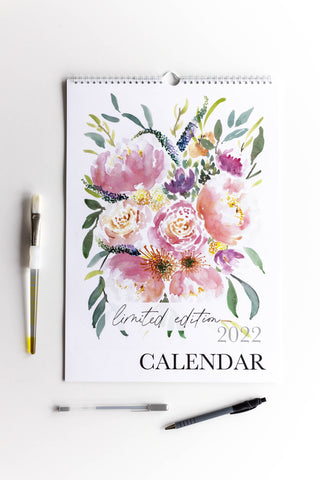 2022 Watercolor Floral Calendar