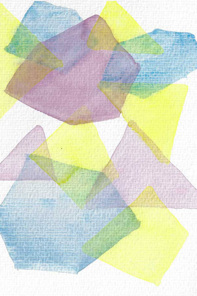 “Cadenza” vertical watercolor abstract print