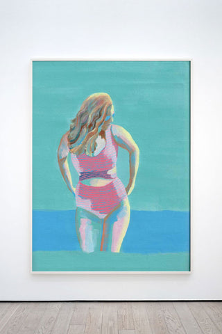 "Blue Serenade" -  Vertical Canvas Print - Body Positive Art