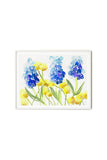 Muscari Craspedia Play - Original Watercolor Floral Painting