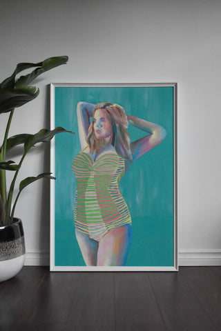 "Making Waves" Vertical Canvas Print - Body Positive Art