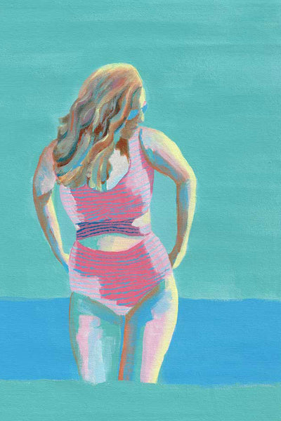 "Blue Serenade" -  Vertical Canvas Print - Body Positive Art