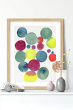 “Molto vivace” vertical watercolor abstract print