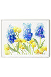 "Muscari Craspedia Play" vertical watercolor floral print