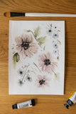 soft loose watercolor flowers bouquet Flavia Bennard