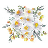 "White Peonies Blooming" original watercolor painting