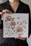 woman holding a loose watercolor flowers watercolor bouquet - Flavia Bennard